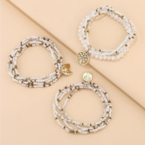 NWT Boho Beaded Bracelet set of 3 - Picture 3 of 6